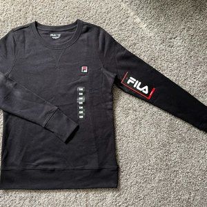 Fila Fleece Crew Neck Women Black Size Small